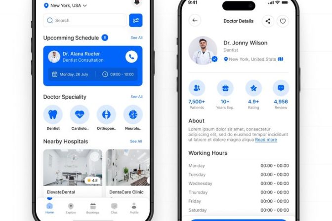 Doctor Appointment App _ Doctor & Hospital Finder App _ Figma _ App UI Design _ Doctor App