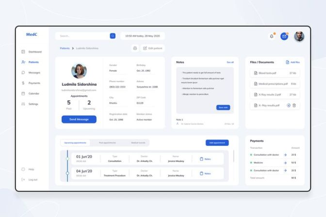 Medical CRM - Patient's profile